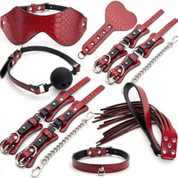 Generique Kit BDSM 7 Pièces Caïman Rouge